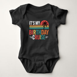 Body Para Bebê Óculos de Sol Retrô Cruzeiro de Aniversário