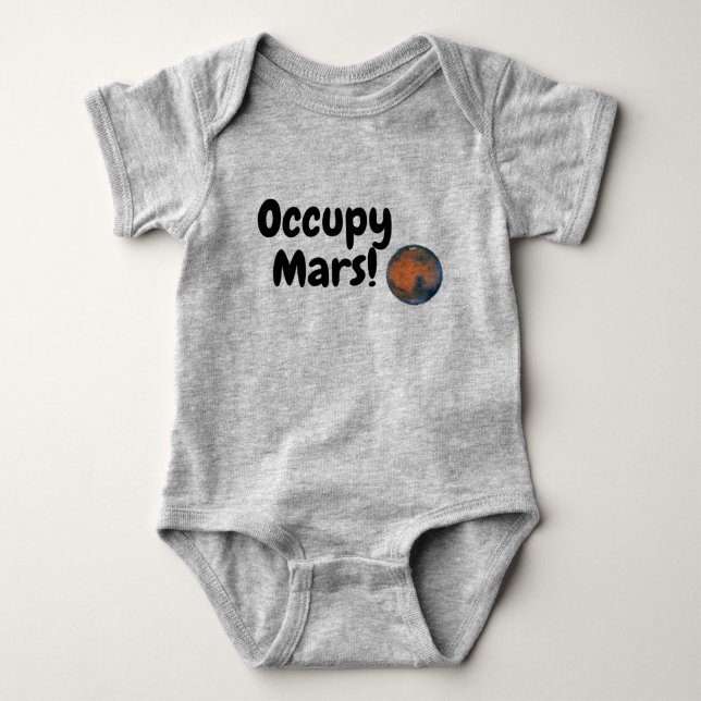 Body Para Bebê Ocupar o planeta Marte (Frente)
