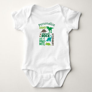 Body Para Bebê Oferta de Chá de fraldas de Cota de Dinossauros Pe