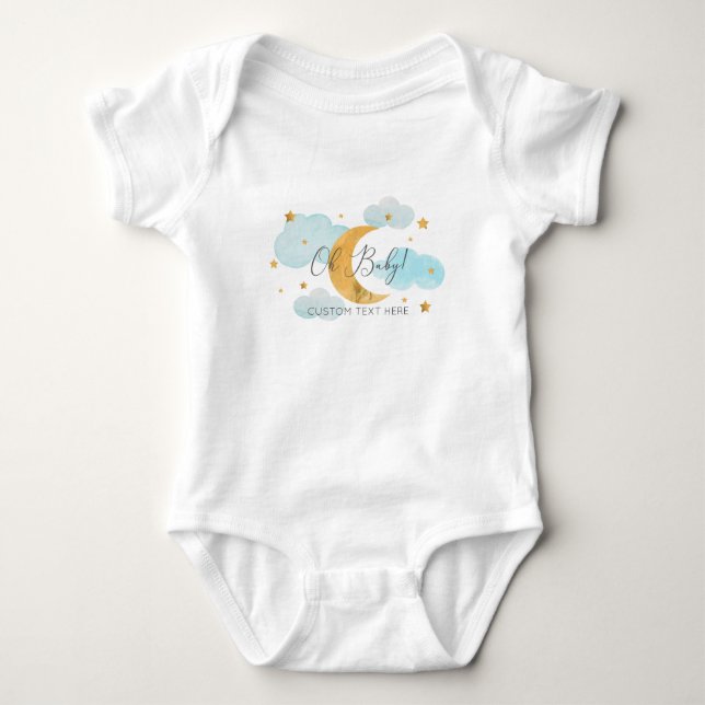Body Para Bebê Oh Baby! Moon & Stars Bodysuit (Frente)