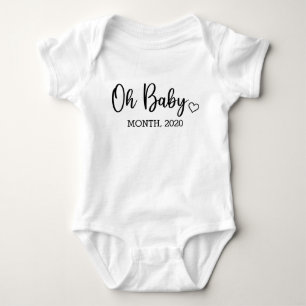 Body Para Bebê Oh Bebê Chegando Rapidamente Anúncio de Gravidez