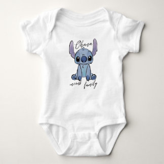 Body Para Bebê Ohana significa família, pequeno ponto, Fatos de B