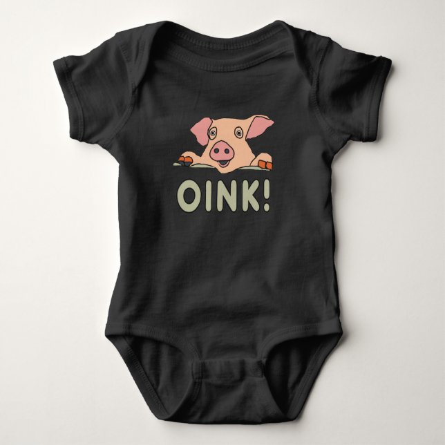 Body Para Bebê Oink Pig (Frente)