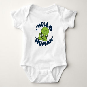 Body Para Bebê Olá, Alienígena engraçada humana