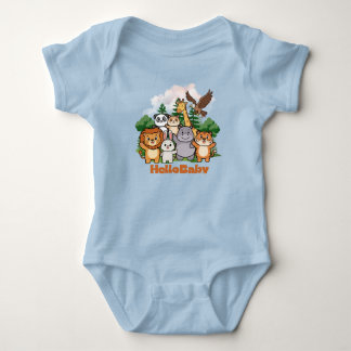 Body Para Bebê Olá Bebê Animais da Floresta Lindos Berçário Bebê