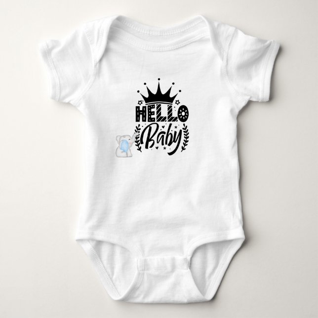 Body Para Bebê Olá Bebê Body Bodysuit (Frente)
