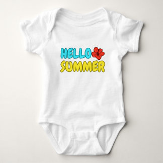 Body Para Bebê Olá Bebê de Verão Bodysuit Jersey