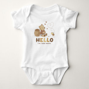Body Para Bebê Olá, Eu Sou Novo Aqui Urso Teddy Clássico Fofo