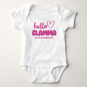 Body Para Bebê Olá Glamma   Anúncio de Gravidez de Revolução Infa