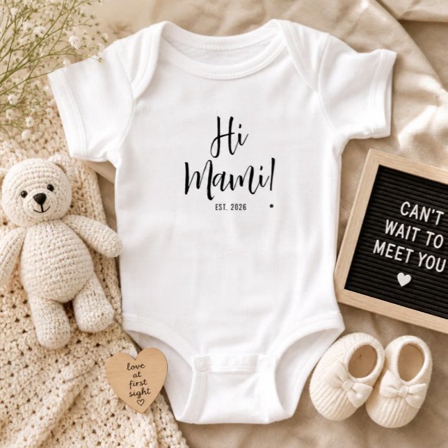 Body Para Bebê Olá Mami Est 2026 Nova Mãe (Criador carregado)
