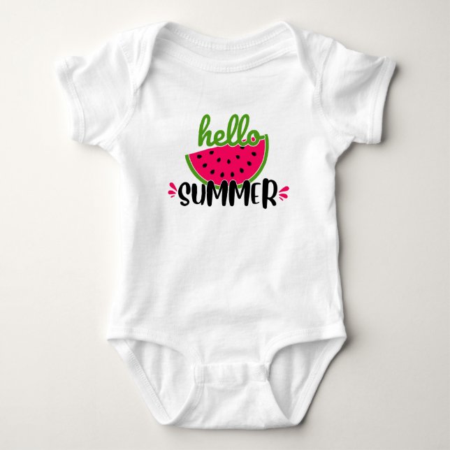 Body Para Bebê Olá Melão de Verão  (Frente)