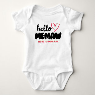Body Para Bebê Olá Memaw   Anúncio de Gravidez de Revolução Infan