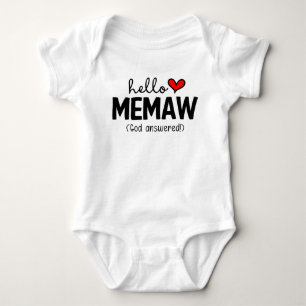 Body Para Bebê Olá Memaw Deus Respondeu Oração