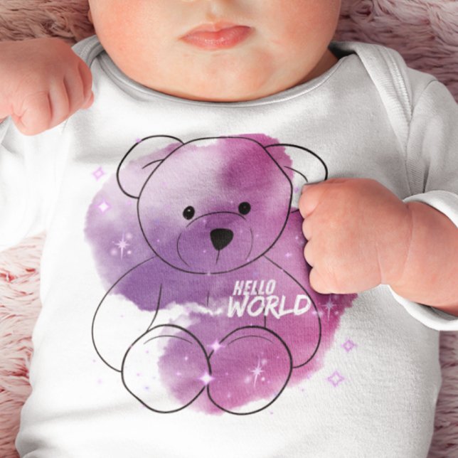 Body Para Bebê Olá Mundo Místico Teddy (Criador carregado)