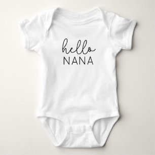 Body Para Bebê Olá NANA Anúncio personalizado para a vovó