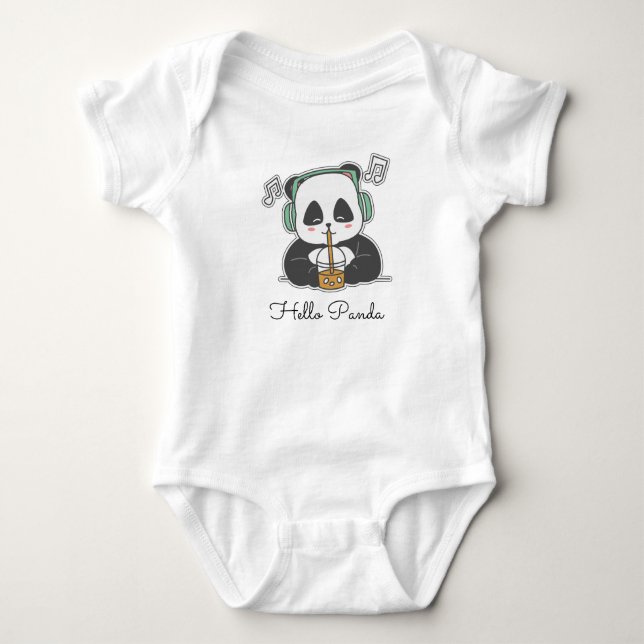 Body Para Bebê Olá panda (Frente)
