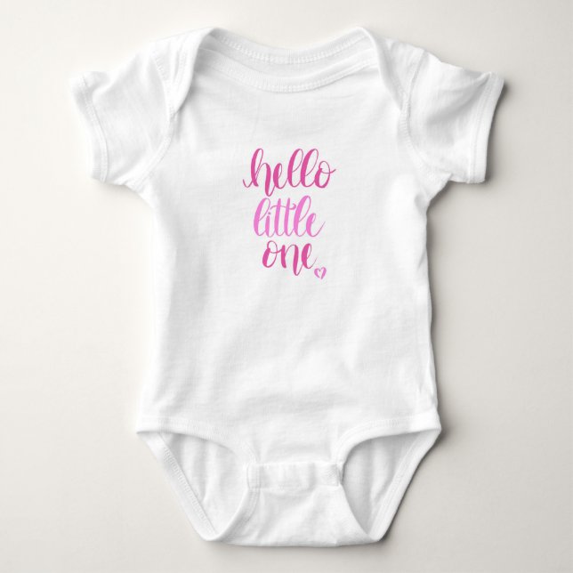 Body Para Bebê Olá Pequeno(a) Rosa (Frente)
