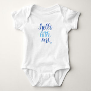 Body Para Bebê Olá Pequeno Azul