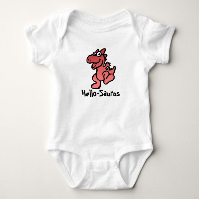 Body Para Bebê Olá-Saurus Dino Alegria (Frente)
