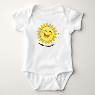 Body Para Bebê Olá Sunshine Desenho de Sol Fofo Arte de Vibração