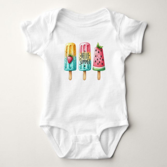 Body Para Bebê Olá verão (Frente)