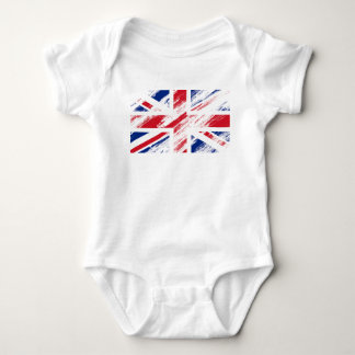 Body Para Bebê Old Vintage Grunge Reino Unido Flag Union Jack