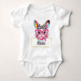 Body Para Bebê Olivia Bubble Easter Bunny