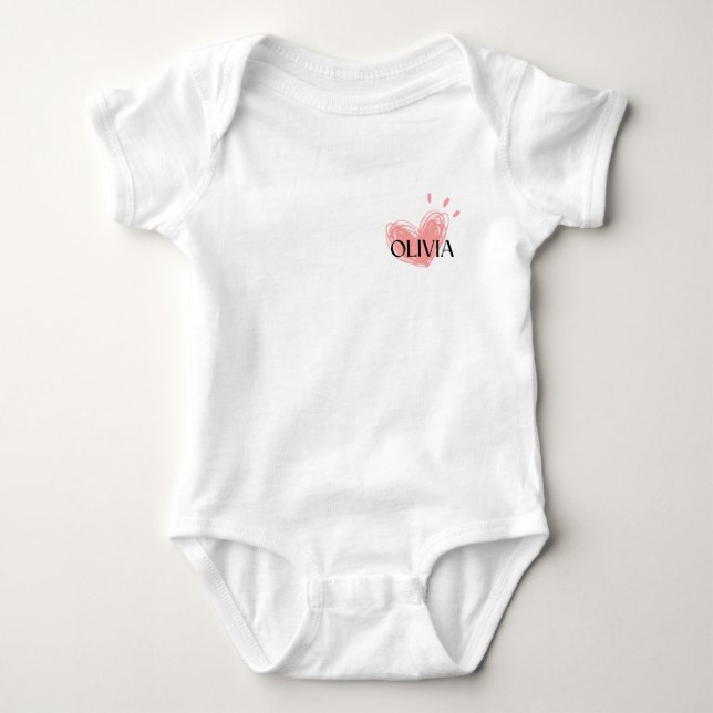 Body Para Bebê Olivia Heart Baby Bodyfit (Frente)