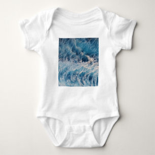 Body Para Bebê Ondas azuis do oceano