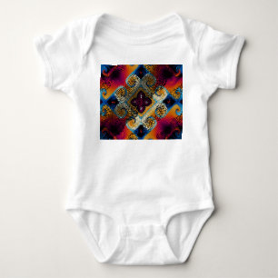 Body Para Bebê Ondas Diagonais Ornamentais: Textura Mosaica