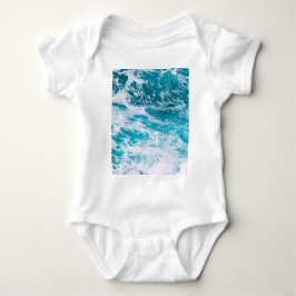 Body Para Bebê Ondas do Oceano Azul