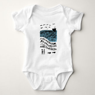 Body Para Bebê Onde o Mar Começa | Body de Bebê Oceano Desenhado