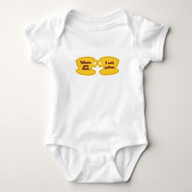Body Para Bebê Onde você lidera, eu seguirei GG (Frente)