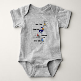 Body Para Bebê One Can Toucan Red Can Blue Can Baby Bodysuit