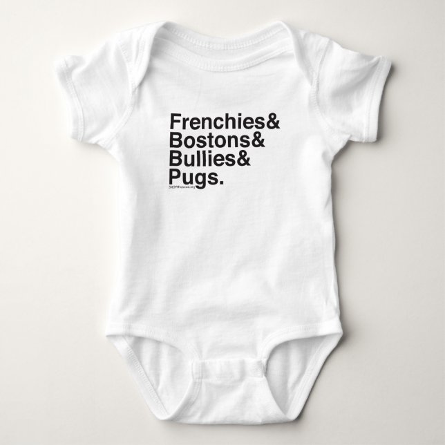 Body Para Bebê One-sie Helvética do bebê do SNORT (Frente)