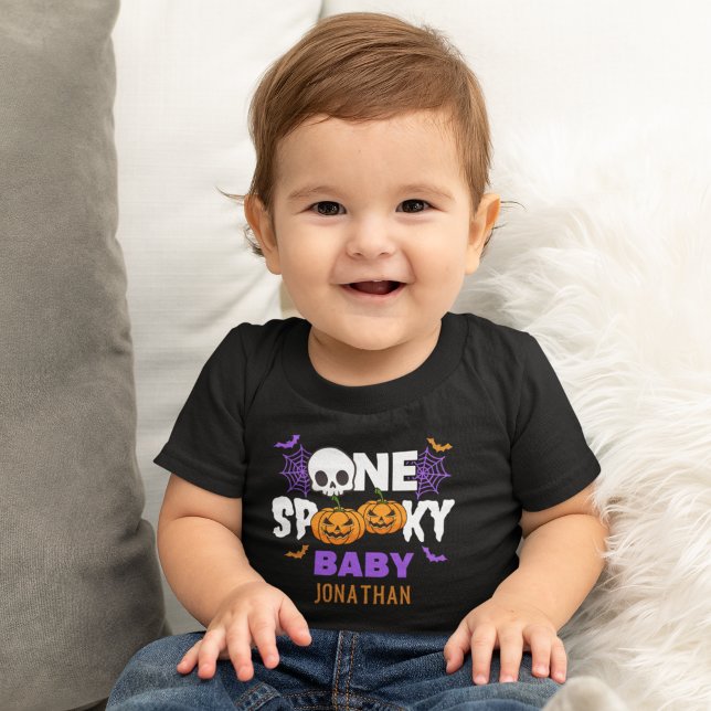 Body Para Bebê One Spooky Baby, Fun Halloween Family (Criador carregado)