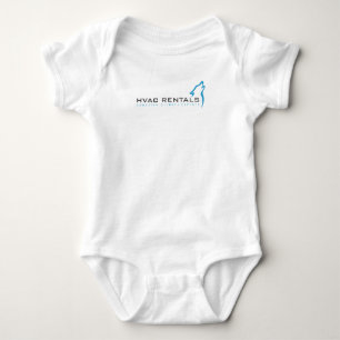Body Para Bebê Onzie branco, logotipo com slogan na parte