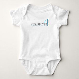 Body Para Bebê Onzie branco, logotipo com slogan na parte