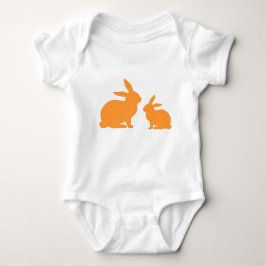 Body Para Bebê Orange Mama e Baby Bunny Baby Bonito
