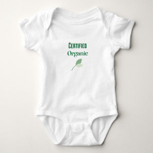 Body Para Bebê Orgânico certificado com folha