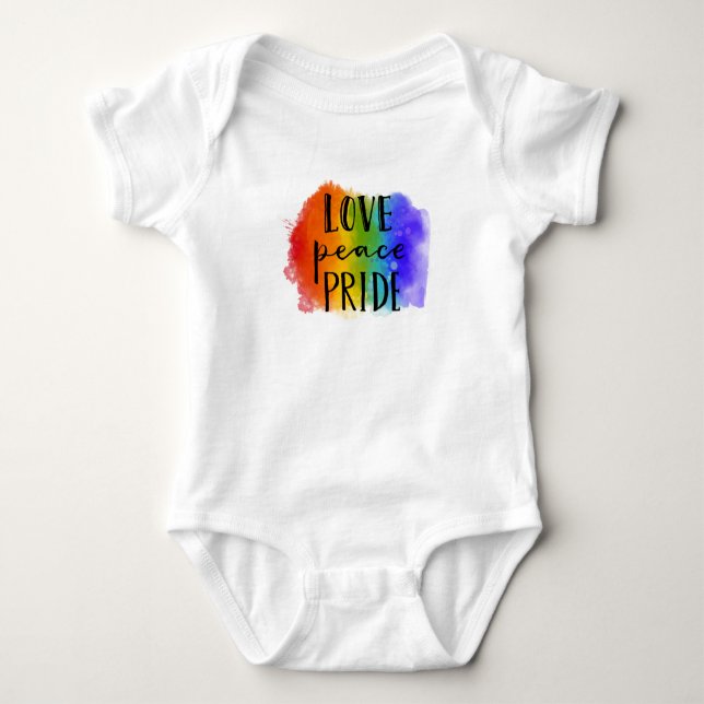 Body Para Bebê Orgulho da Paz de Amor (Frente)