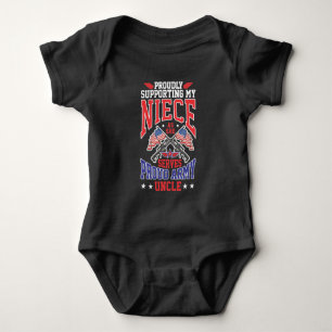Body Para Bebê Orgulho do Tio Apoio do Exército Niece Soldier