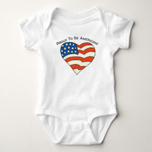 Body Para Bebê Orgulhoso De Ser Personalizado Americano