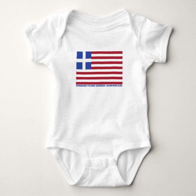BODY PARA BEBÊ ORGULHOSO EM SER AMERICANO GREGO! (Frente)