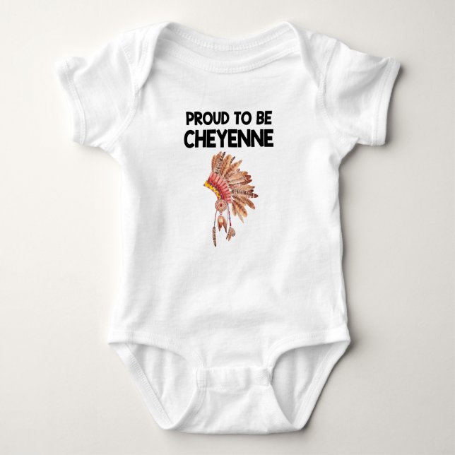 Body Para Bebê Orgulhoso ser Bodysuit do bebê do nativo americano (Frente)