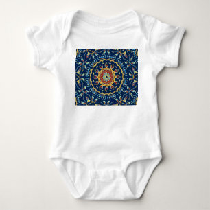 Body Para Bebê Oriental Watercolor Floral Mandala