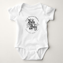 Body Para Bebê Ornamental Gothic Hello Baby