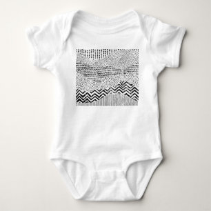 Body Para Bebê Ornamento de Colheita Branca Negra
