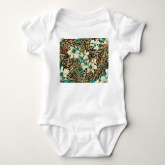 Body Para Bebê Orquídeas - Ilustração Sem Costura Floral