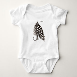 Body Para Bebê Os 1800s do vintage que dobram a pesca com mosca